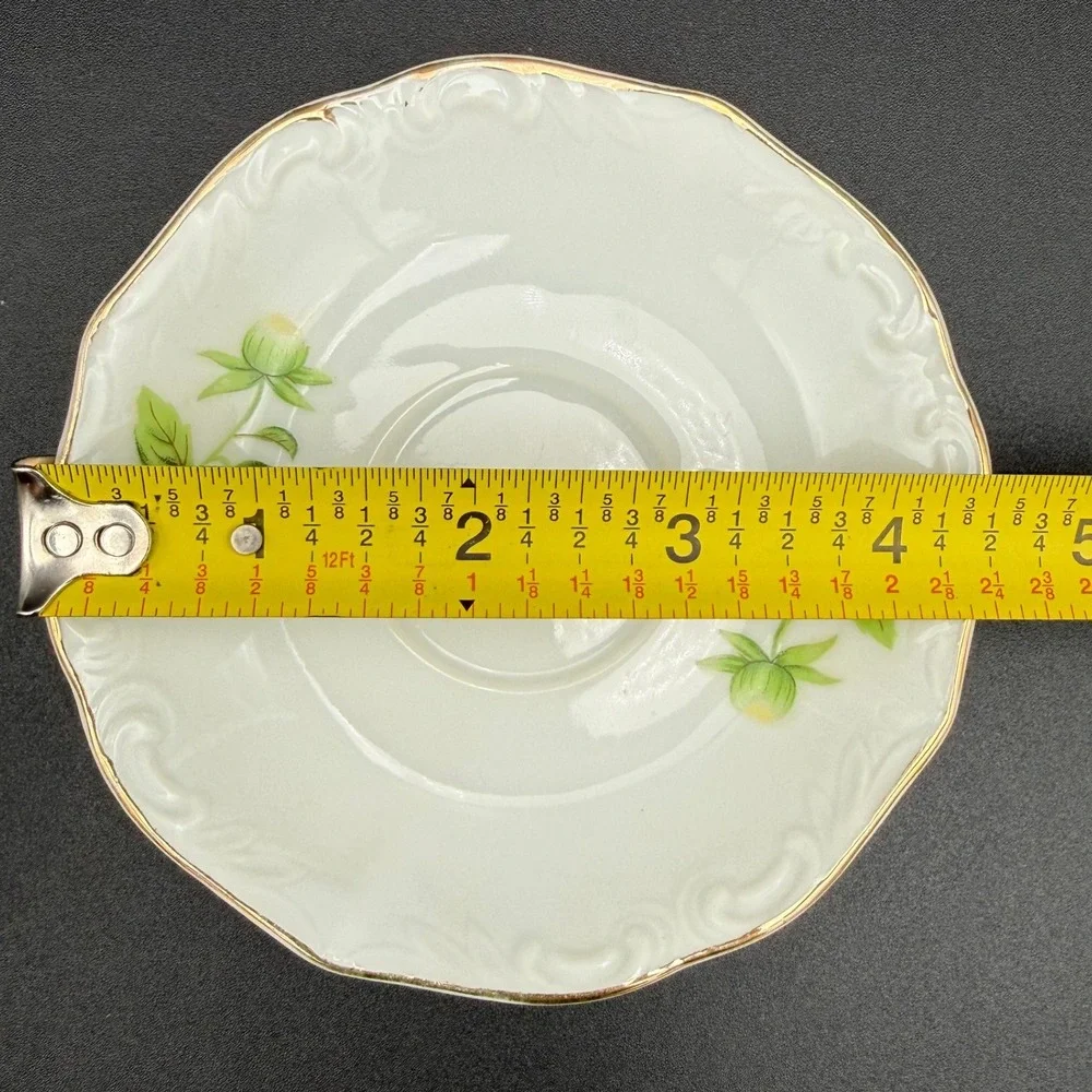 Vintage Tea Cup and Saucer Set Yellow Floral Porcelain Made Japan‎ Chrysanthemum